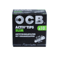 Uhlíkové filtry OCB Activ Slim 7mm 10 kusů