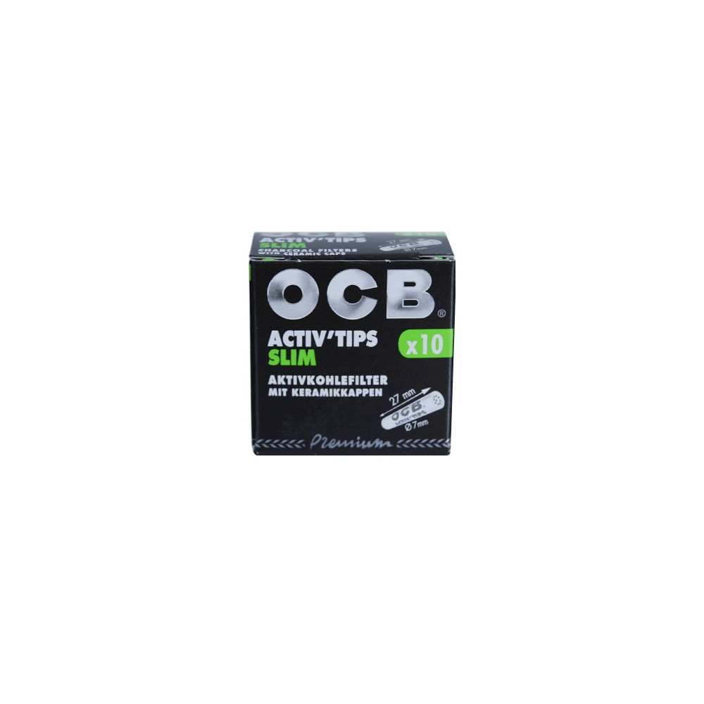 Uhlíkové filtry OCB Activ Slim 7mm 10 kusů