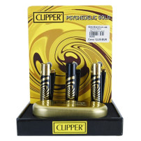 Zapaľovač Clipper Metal Psychadelic gold