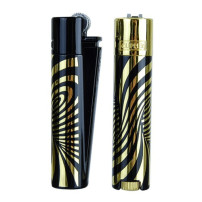 Zapaľovač Clipper Metal Psychadelic gold