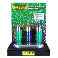 Clipper Metal Blue Green Patern