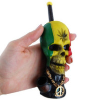 Mini dýmka šlukovka Rasta Skull Lebka