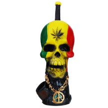Mini dýmka šlukovka Rasta Skull Lebka