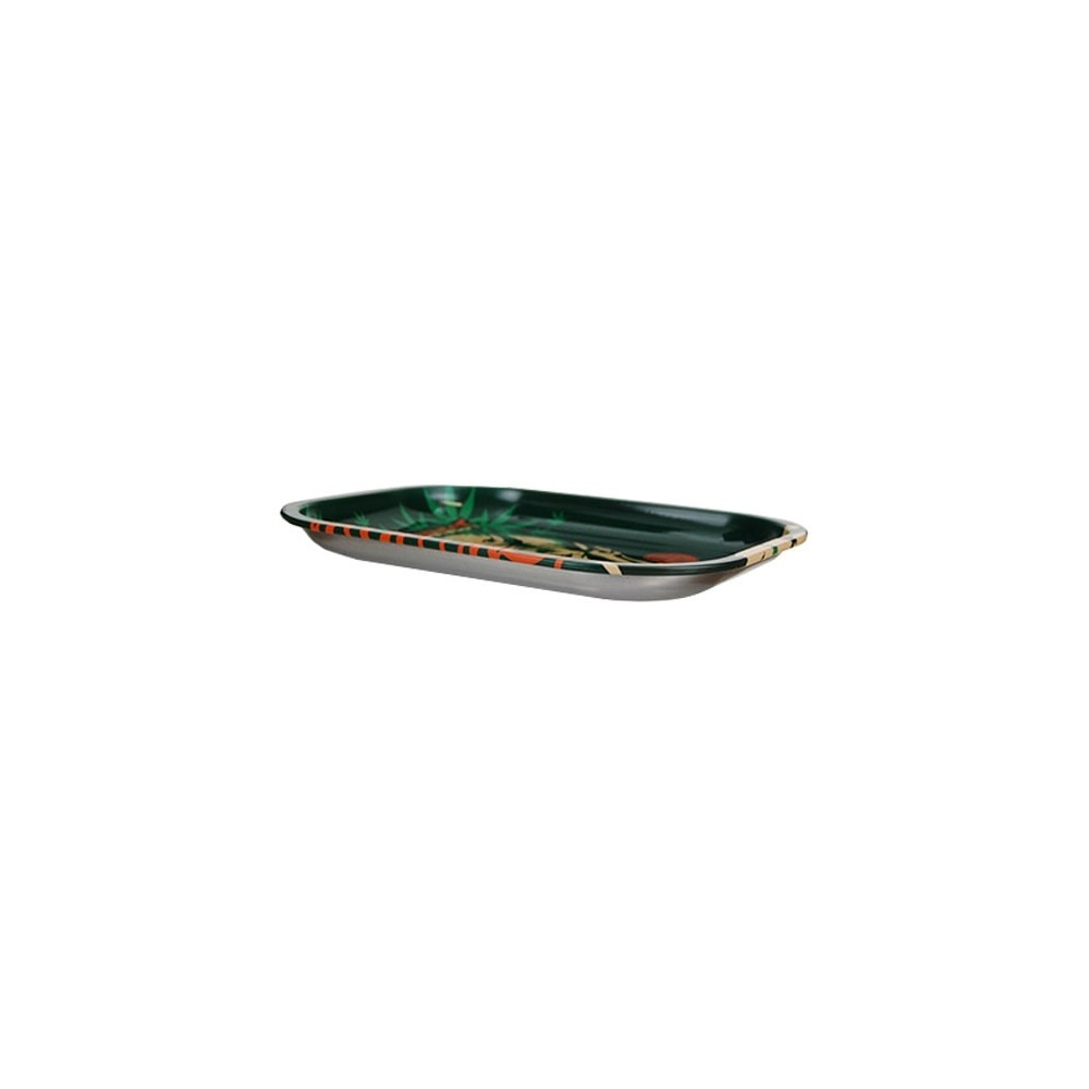 Tác Roll Tray "Devils Harvest" 420 cannabis leaf 18 x 14 cm