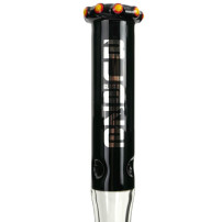 Bong Blaze Crown Black 45 cm - detail: náustek, ledovač a logo.