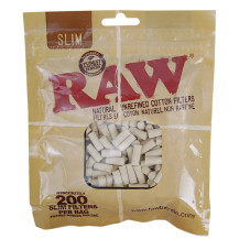 Cigaretové filtry RAW cotton slim 200 kusů