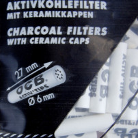 Uhlíkové filtry OCB Active Slim 6 mm 50 ks