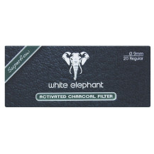 Uhlíkové dýmkové filtry 9mm 20 ks White elephant
