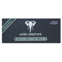 Uhlíkové dýmkové filtry 9mm 20 ks White elephant