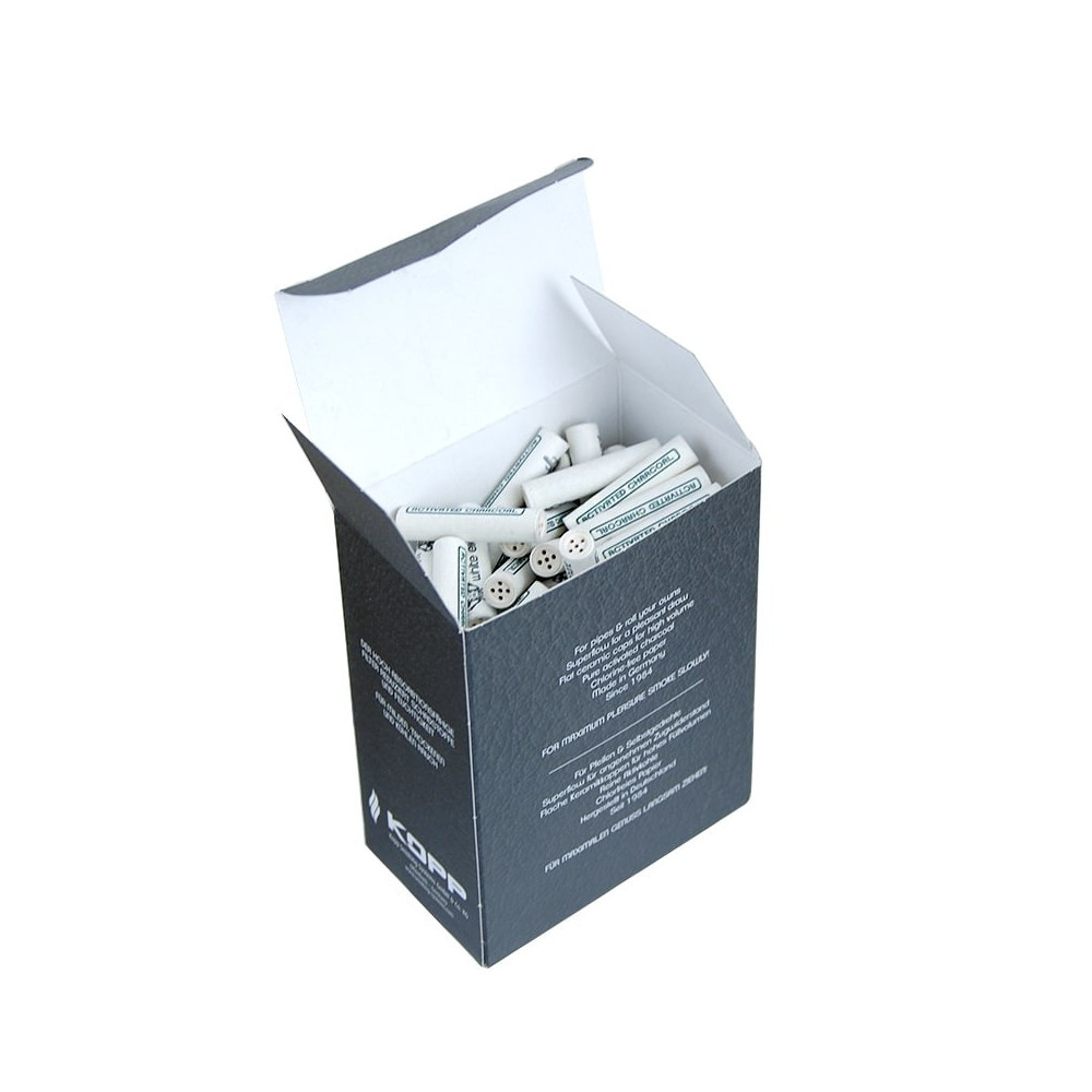 Uhlíkové dýmkové filtry 9mm 150 ks White Elephant