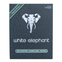 Uhlíkové dýmkové filtry 9mm 150 ks White Elephant