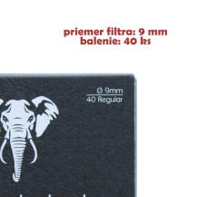 Uhlíkové dýmkové filtry 9mm - 40 ks White Elephant