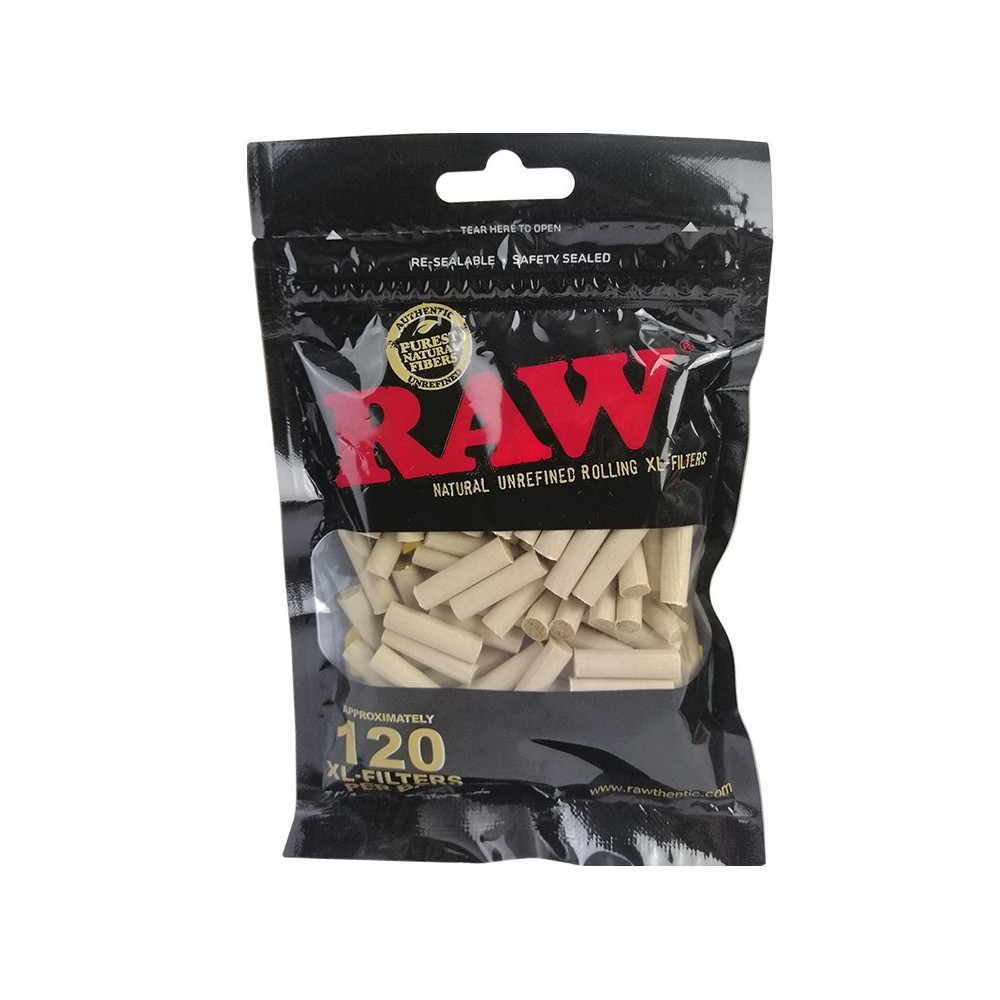 Cigaretové filtry RAW black Biodegradable Slim 120 kusů