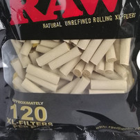 Cigaretové filtry RAW black Biodegradable Slim 120 kusů