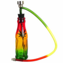 Mini bongo šlukovka Coca cola pipe + láhev rasta 15 cm