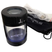 Krabička na koblihy s lupou a LED světlem Smokus Fokus Horizon black