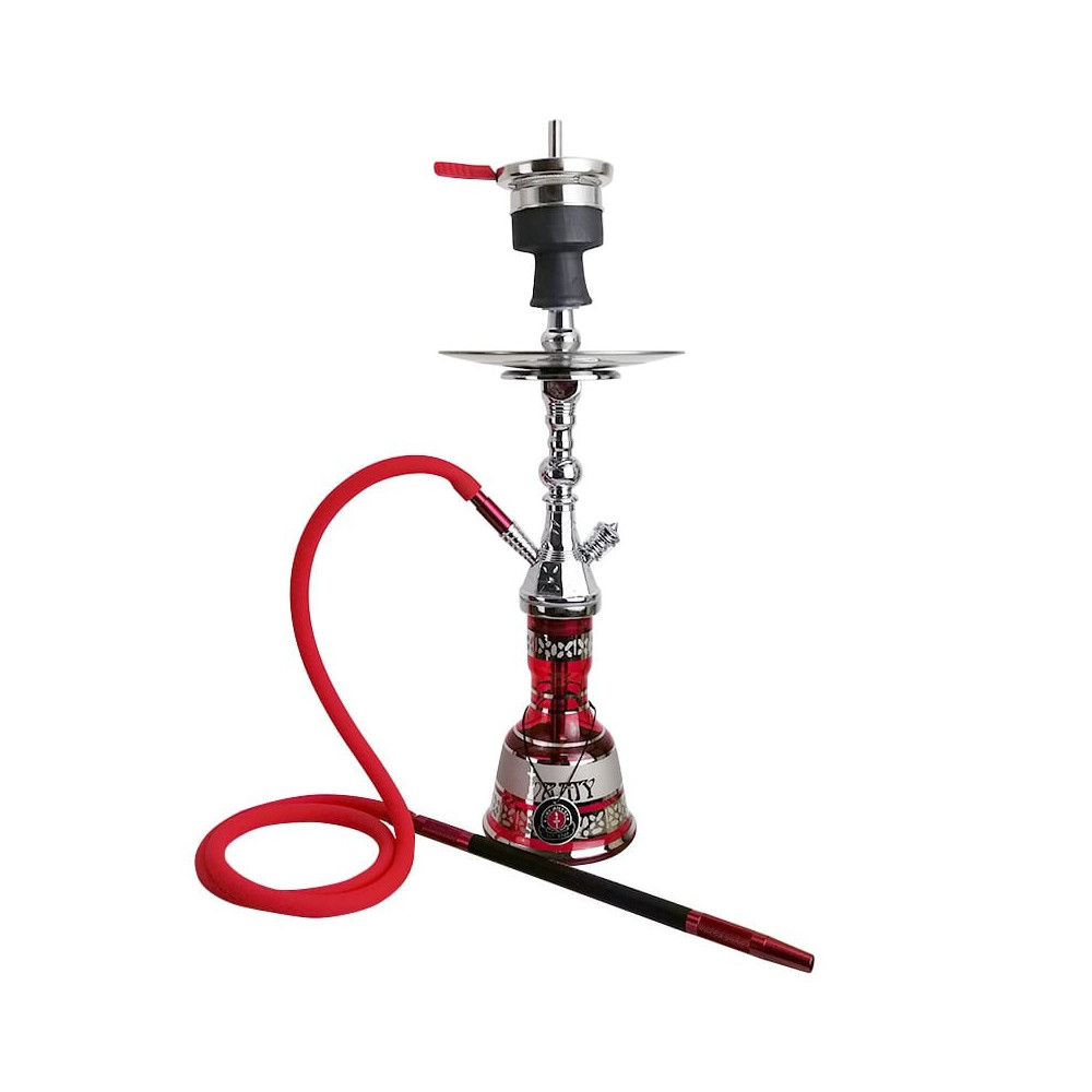 Vodní dýmka Amy Deluxe Mini Harfi Red - Silver 50 cm