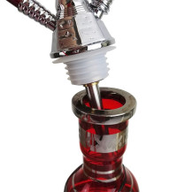 Vodní dýmka Amy Deluxe Mini Harfi Red - Silver 50 cm