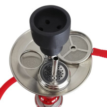 Vodní dýmka Amy Deluxe Mini Harfi Red - Silver 50 cm