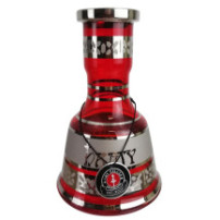 Vodní dýmka Amy Deluxe Mini Harfi Red - Silver 50 cm