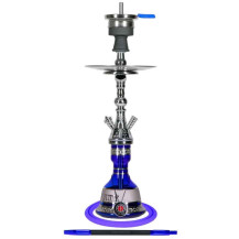 Vodní dýmka AMY Deluxe Mini Harfi Blue - Silver 50 cm