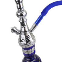 Hadice Vodní dýmky AMY Deluxe Mini Harfi Blue - Silver 50 cm