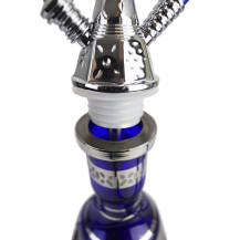 Těsnění Vodní dýmky AMY Deluxe Mini Harfi Blue - Silver 50 cm