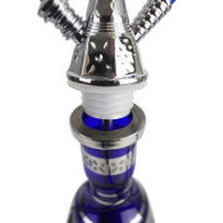 Těsnění Vodní dýmky AMY Deluxe Mini Harfi Blue - Silver 50 cm