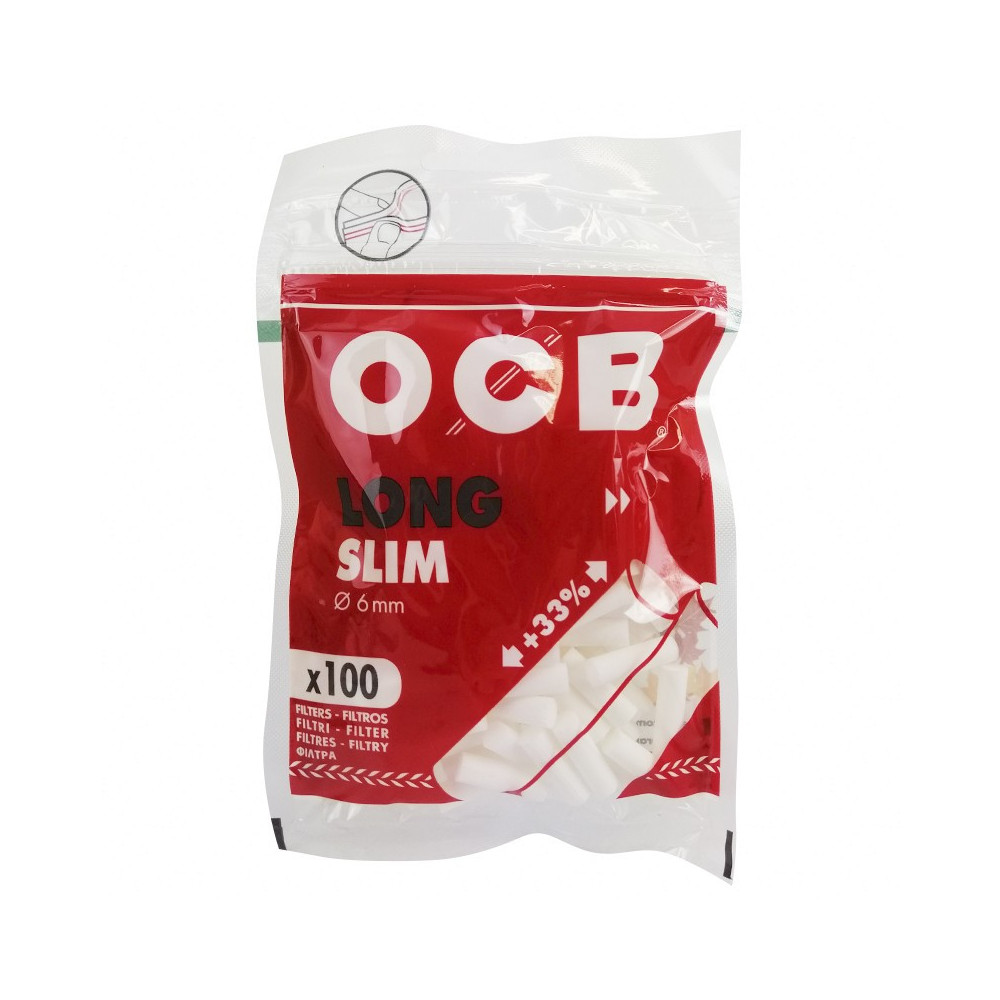 Cigaretové filtry OCB Slim Long 6mm - 100ks