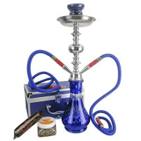 Set Vodní dýmka Habibi s kufrem modrá + uhlíky a kamínky