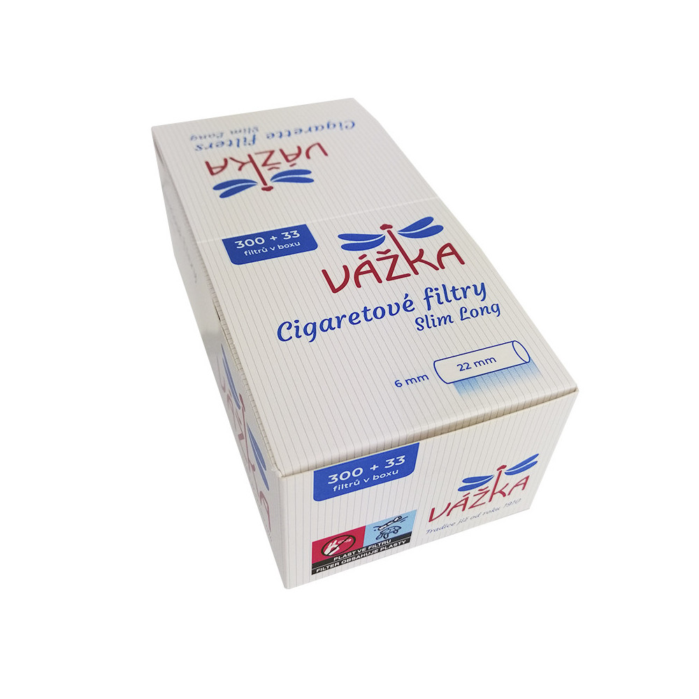 Cigaretové filtry Vážka Slim Long 6mm - 333 ks