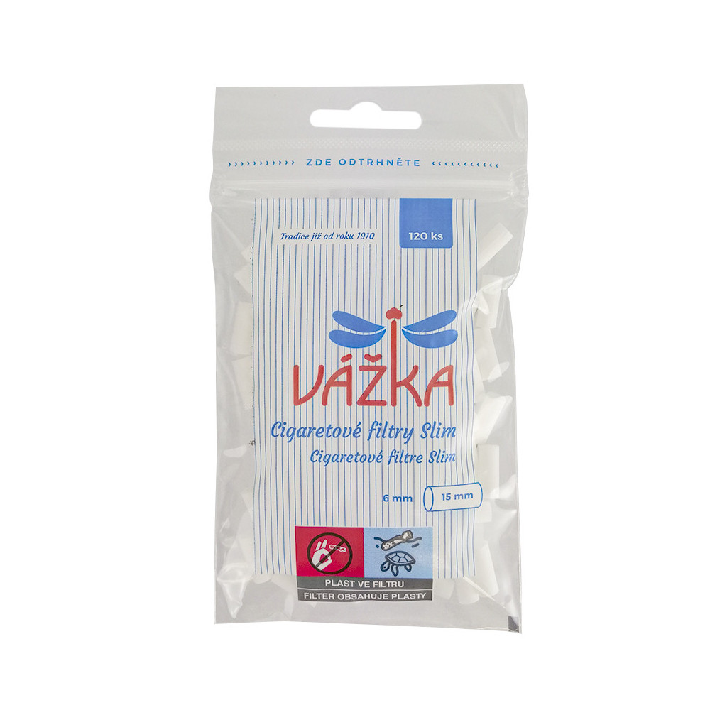 Cigaretové filtry Vážka Slim 6mm - 120 ks
