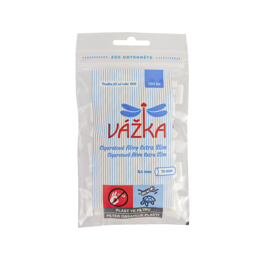 Cigaretové filtry Vážka Extra Slim 5,4mm - 150 ks