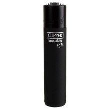 Zapalovač Clipper Soft Touch Classic Black - pohled zepředu