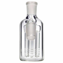 Precooler (Předchladič) na bongo skleněný Clear 14 cm - průhledný chladič na bongo - pohled zepředu