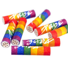 Cigaretové Filtry s aktivním uhlím Purize Extra Slim Rainbow 100 ks - rozsypané filtry s duhovým potiskem
