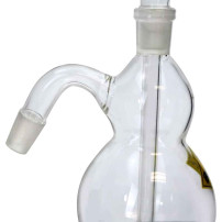 Precooler (předchladič) na bongo Bullet zone NS14 - průhledný chladič na bong s objemnou baňkou značky Bullet - detail