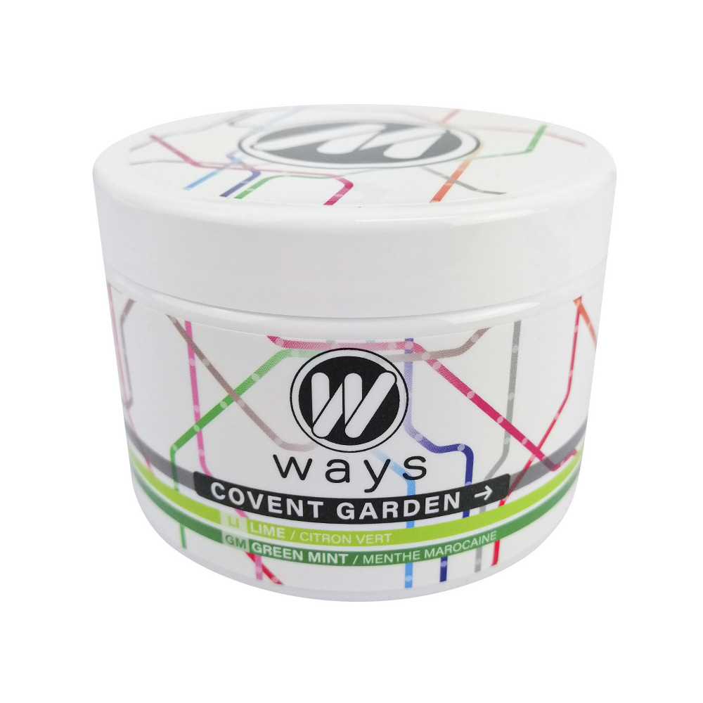 WAYS 200g tabamel - Beznikotinová náhrada (Celulóza bez nikotinu do vodní dýmky) - Covent Garden (limeta, marocká máta)