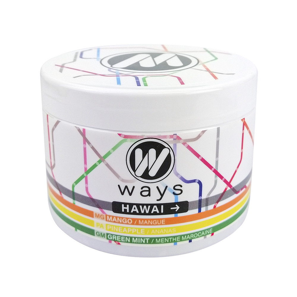 WAYS 200g tabamel - Beznikotinová náhrada (Celulóza bez nikotinu do vodní dýmky) - Hawaii (ananas, mango, marocká máta)