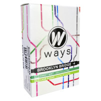WAYS 50g tabamel - Beznikotinová náhrada (Celulóza bez nikotinu do shishe) - Brooklin Bridge (mentolové bonbóny, třtin. cukr)