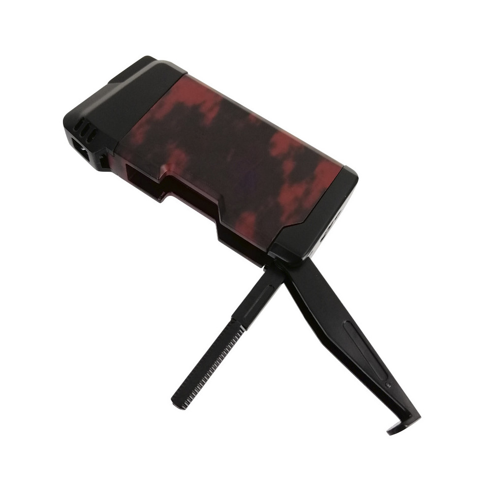 Kovový dýmkový zapalovač Eurojet piezo brown/black s dýmkovým příborem