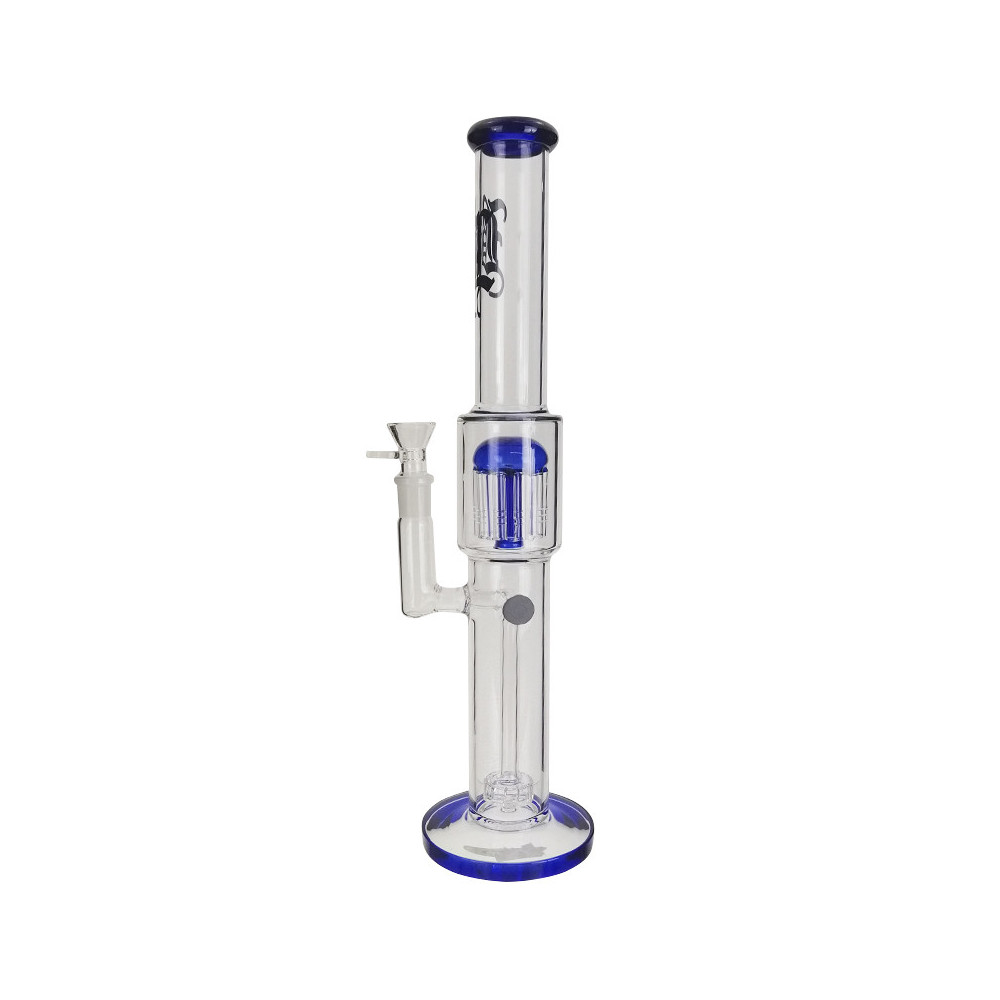 Bong sklo Black Leaf Trommel Single Jellyfish blue 45cm - pohled zboku