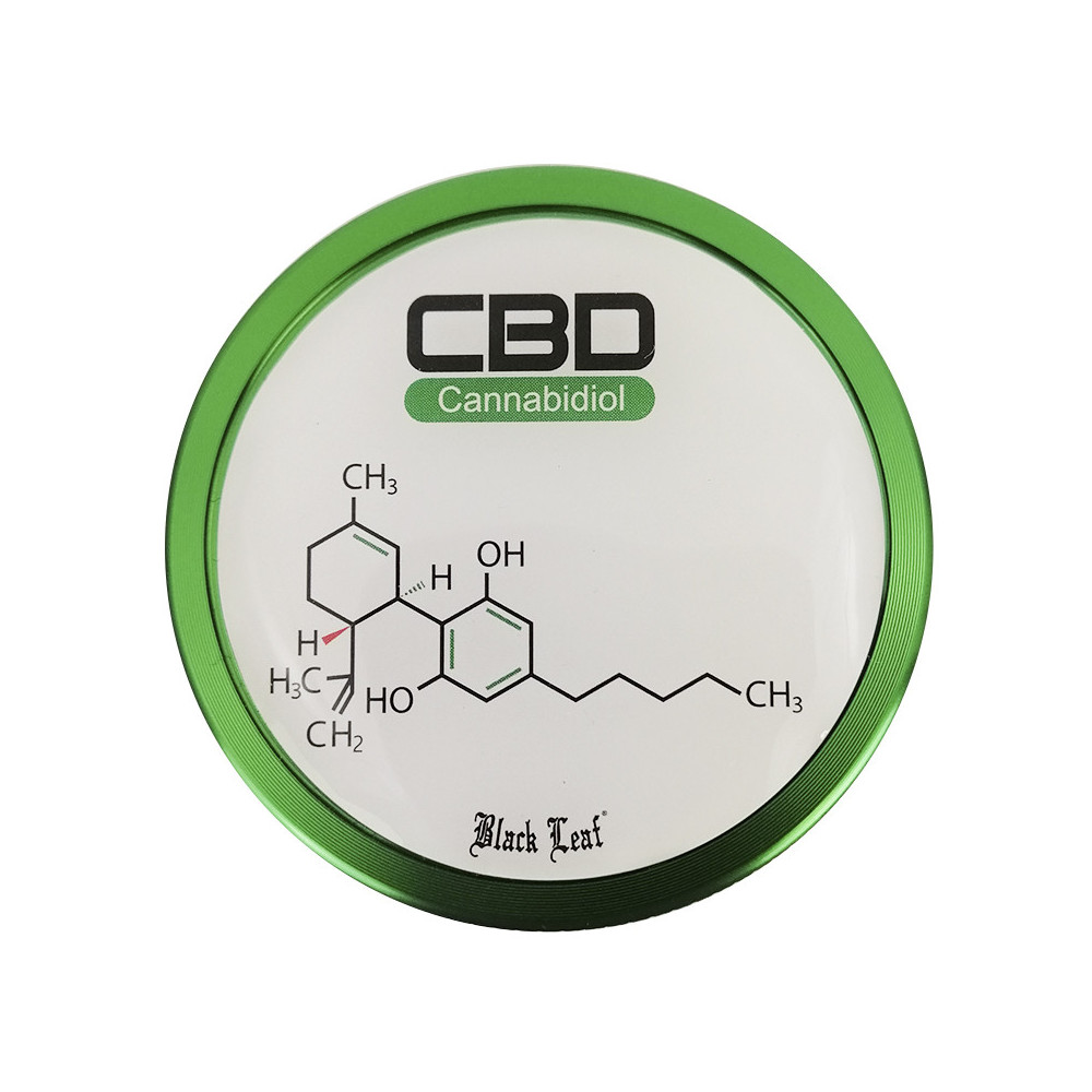 Grinder drtička CBD vzorec od Black Leaf 4 dílná - pohled shora