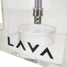LED podsvícení vodní dýmky Lava Cube Silver 38 cm