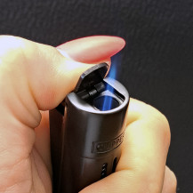 Zapalovač CLIPPER Lux Metal - Tryskový (kov) Černý
