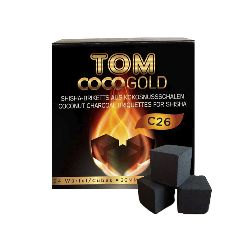 Kokosové uhlí Tom Coco Gold C26 64kusů