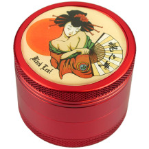 Grinder drtička Geisha Black Leaf 4 dílná Red