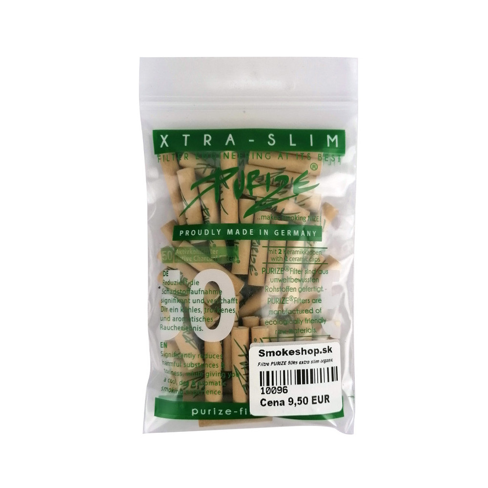 Filtry PURIZE 50 ks extra slim organic