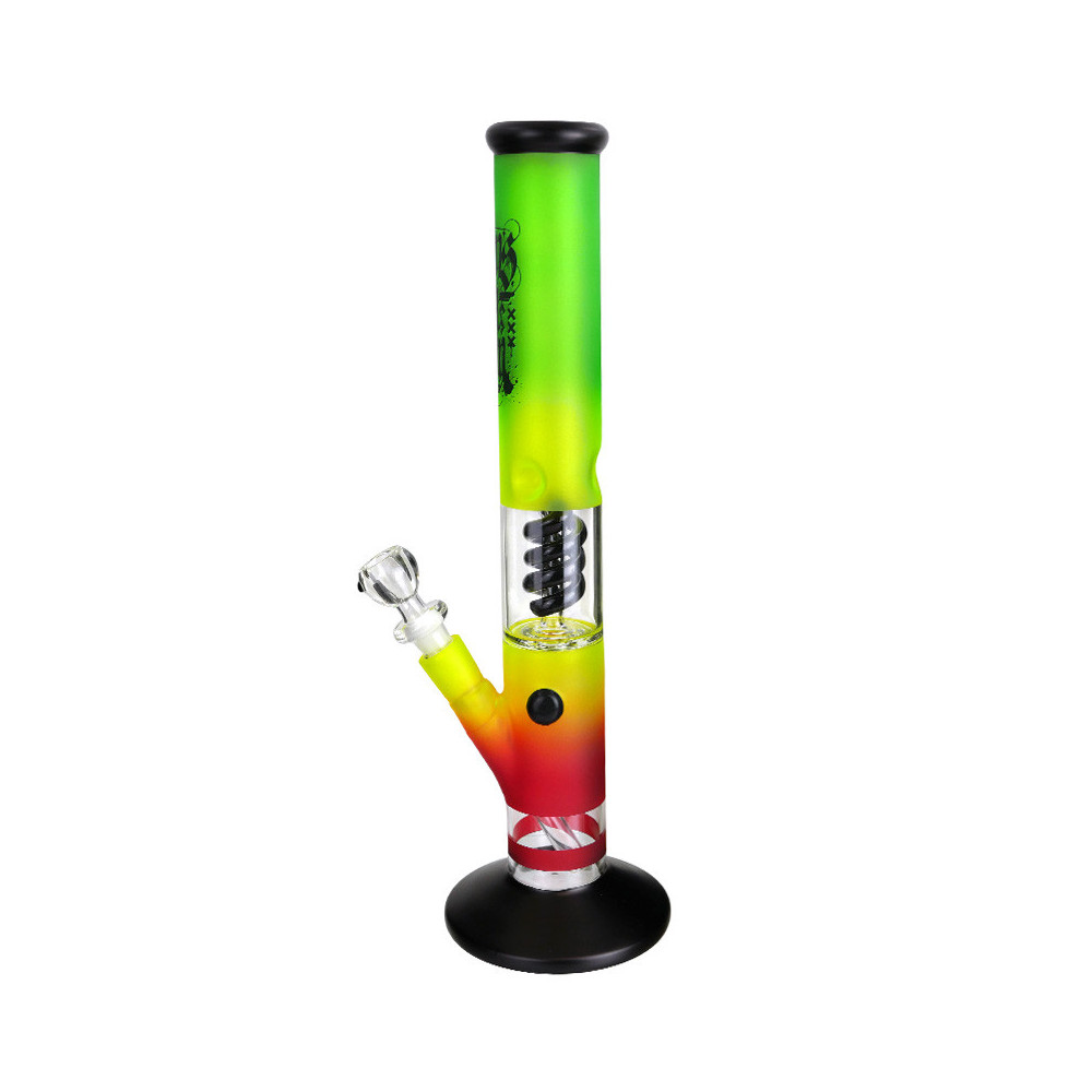 Skleněný bong Amsterdam 40 cm rasta/black
