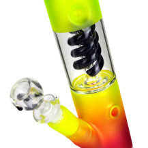 Skleněný bong Amsterdam 40 cm rasta/black
